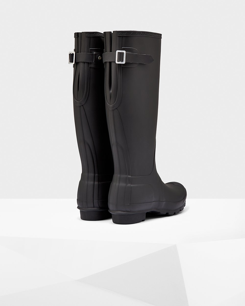 Hunter Mujer Original Back Adjustable - Botas de Lluvia Negras - 834-AHWXPC